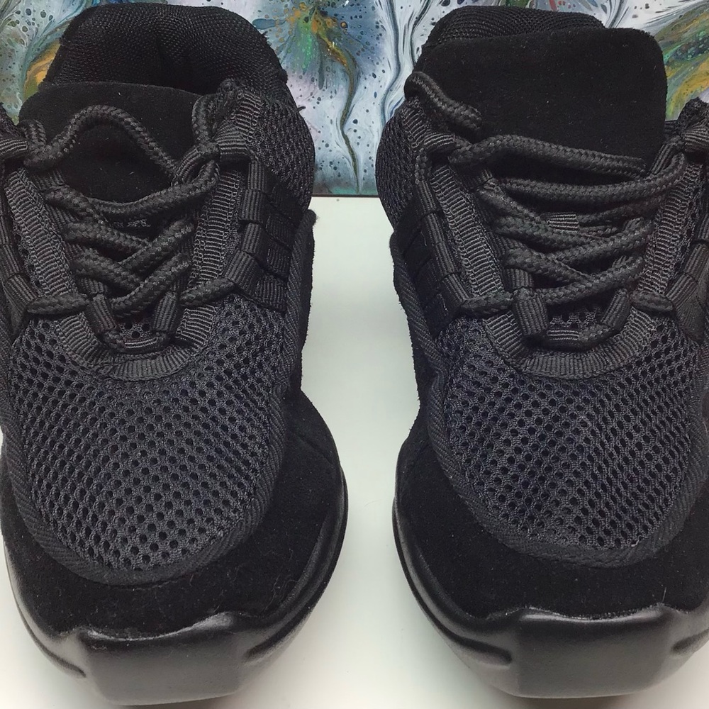 Balera Black Suede/Mesh Split Soles Dance Shoes